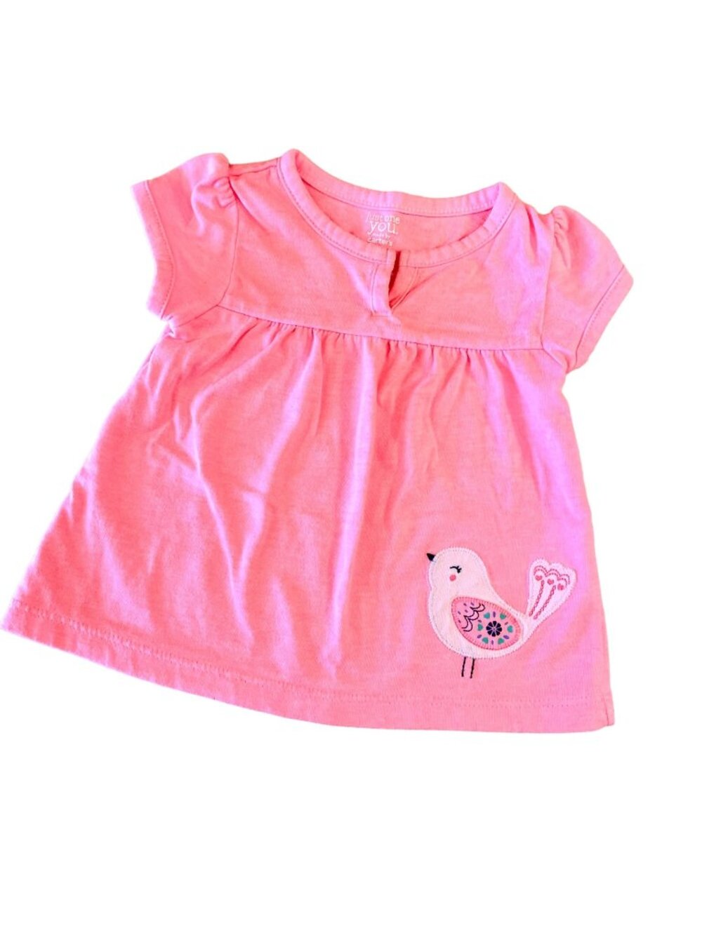 Just One You Baby Dress 3M Pink Bird Applique Carter's Cotton Blend